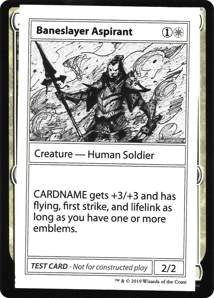 Baneslayer Aspirant (CMB1-003) - Mystery Booster Playtest Cards 2021