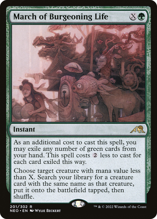 March of Burgeoning Life (NEO-201) - Kamigawa: Neon Dynasty