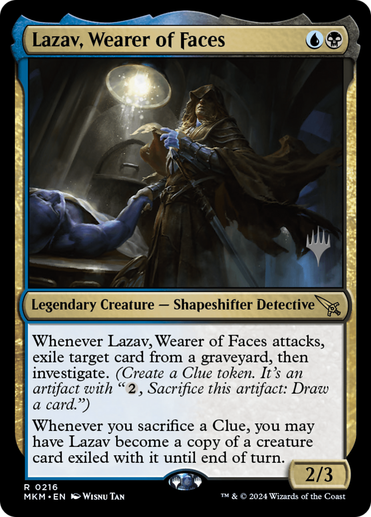 Lazav, Wearer of Faces (PPMKM-216) - Murders at Karlov Manor Promos Foil (Promo Pack)