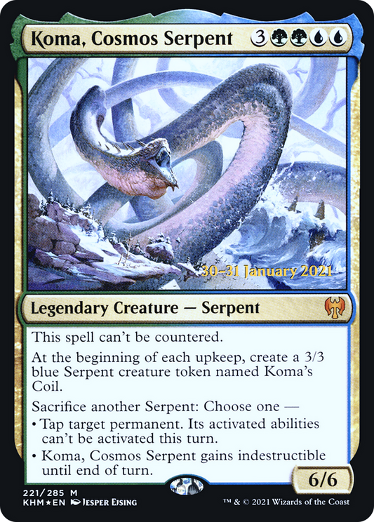 Koma, Cosmos Serpent (PKHM-221S) - Kaldheim Promos Foil