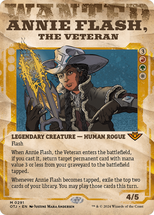 Annie Flash, the Veteran (Showcase) (OTJ-291) - Outlaws of Thunder Junction: (Showcase) (Borderless)