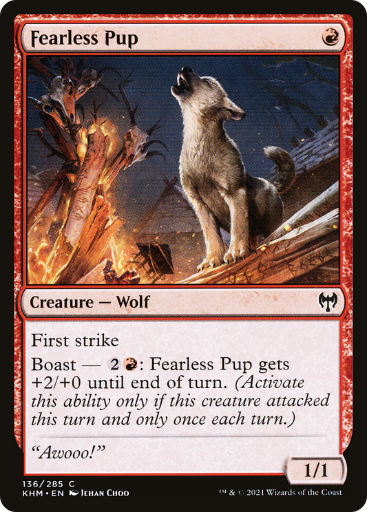 Fearless Pup (KHM-136) - Kaldheim Foil