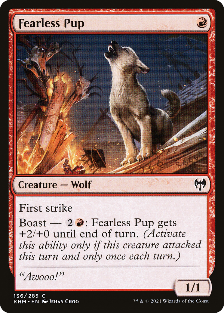 Fearless Pup  (KHM-136) - Kaldheim Foil