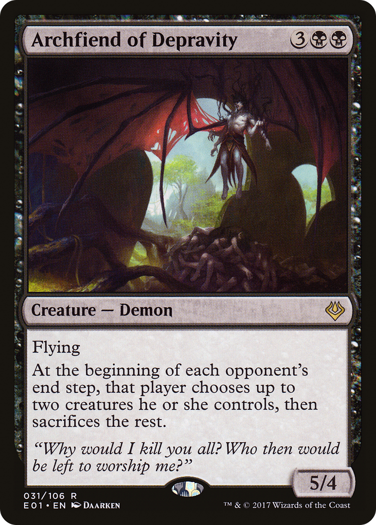 Archfiend of Depravity (E01-031) - Archenemy: Nicol Bolas