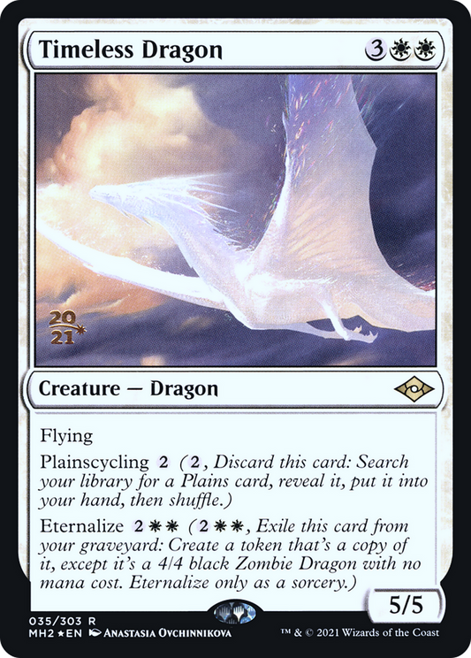 Timeless Dragon (PRE-035) - Modern Horizons 2 Promos (Prerelease) Foil