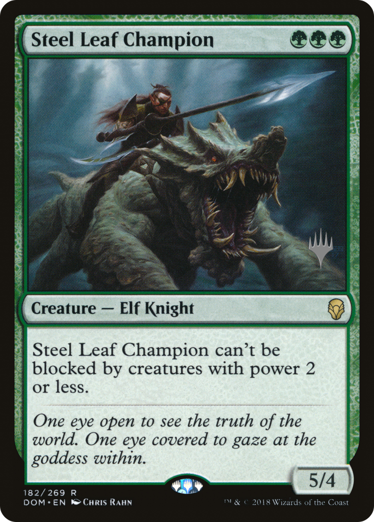 Steel Leaf Champion (PPM20-182P) - Dominaria Promos (Promo Pack) Foil