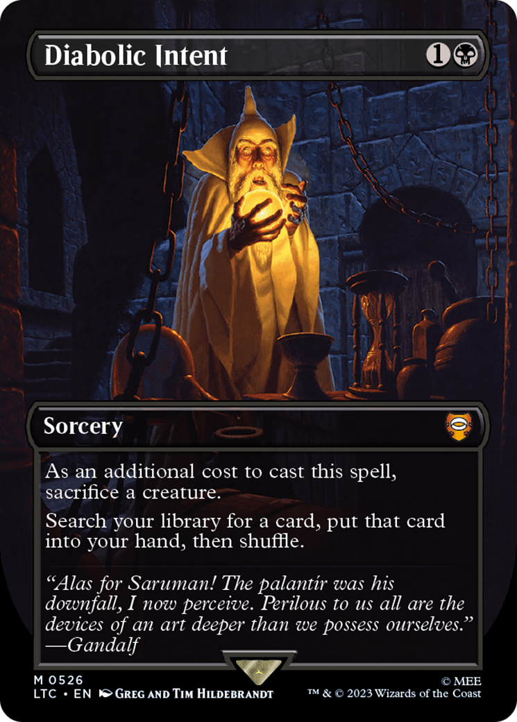 Diabolic Intent (Borderless) (LTC-526) - Tales of Middle-earth Commander (Borderless)