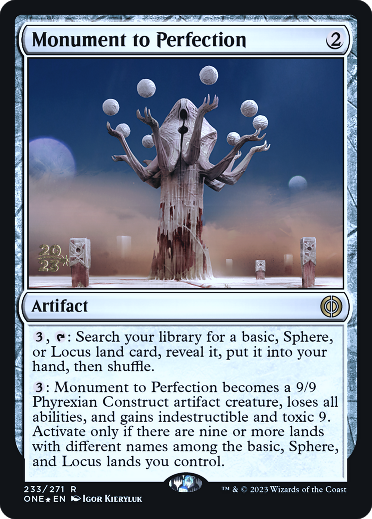 Monument to Perfection (PONE-233S) - Phyrexia: All Will Be One Promos Foil