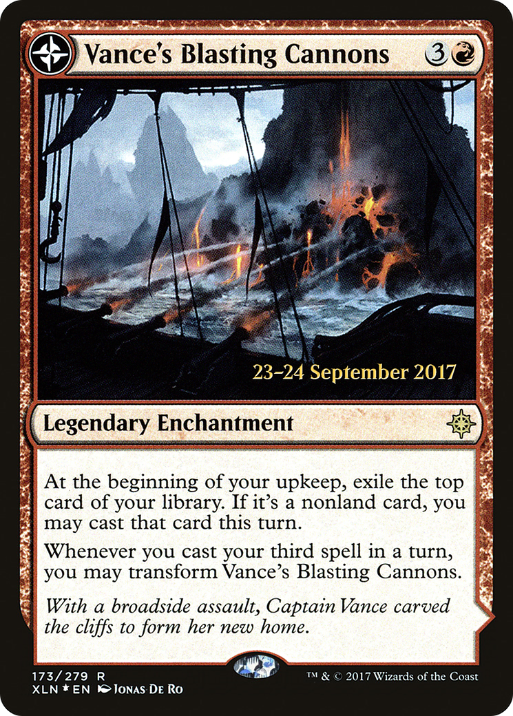 Vance's Blasting Cannons // Spitfire Bastion (PXLN-173S) - Ixalan Promos: (compasslanddfc) Foil