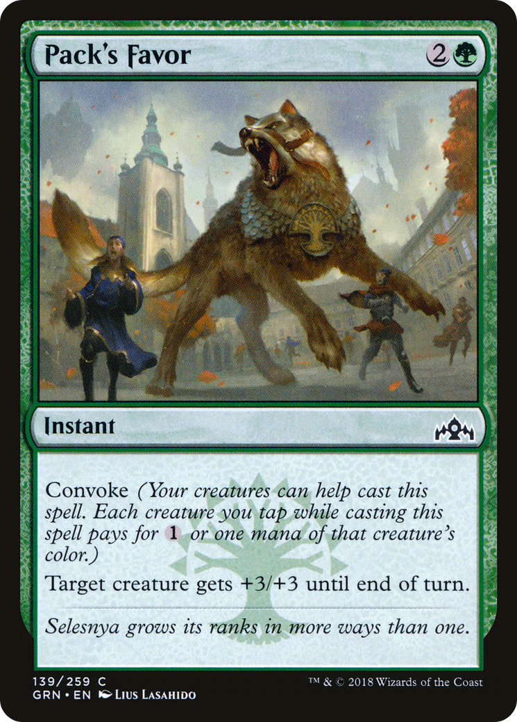 Pack's Favor (GRN-139) - Guilds of Ravnica