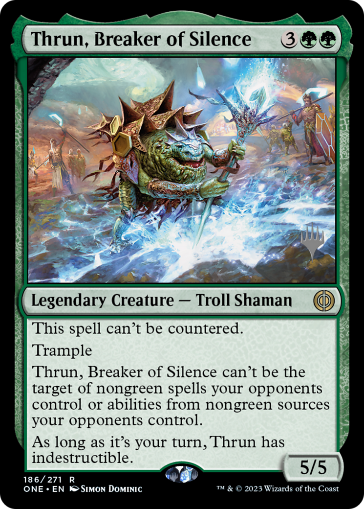 Thrun, Breaker of Silence (PONE-186P) - Phyrexia: All Will Be One Promos Foil