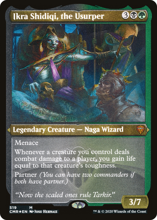 Ikra Shidiqi, the Usurper (CMR-519) - Commander Legends Etched Foil