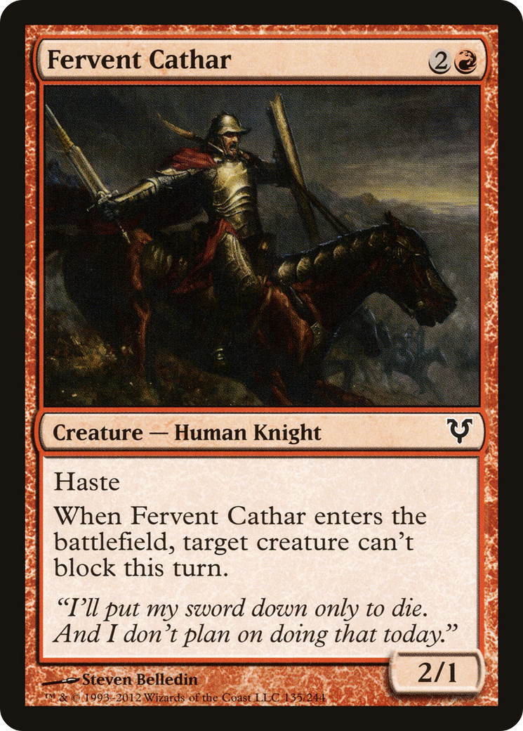 Fervent Cathar (AVR-135) - Avacyn Restored Foil