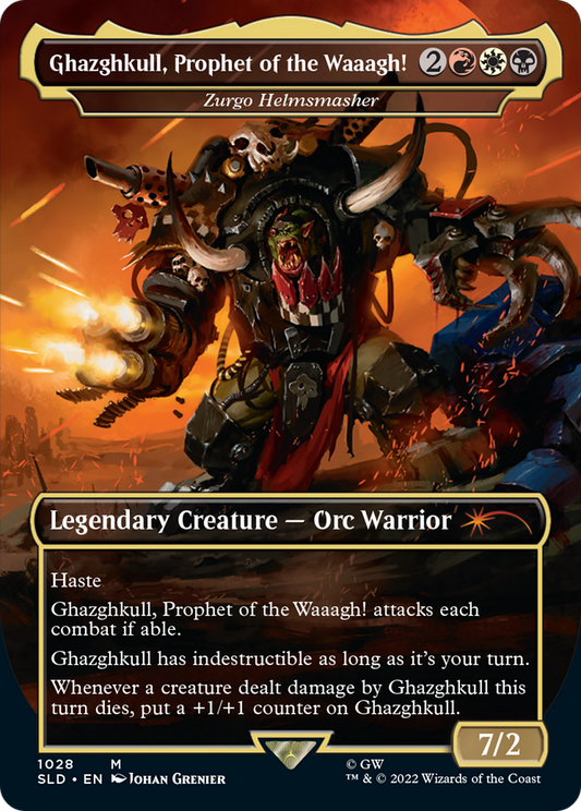 Zurgo Helmsmasher (SLD-1028) - Secret Lair Drop / Ghazghkull, Prophet of the Waaagh! (Borderless)