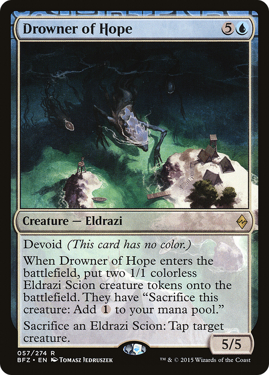 Drowner of Hope (BFZ-057) - Battle for Zendikar: (devoid)