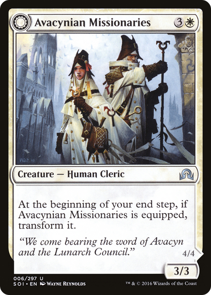 Avacynian Missionaries // Lunarch Inquisitors (SOI-006) - Shadows over Innistrad: (Double Faced Transform) Foil