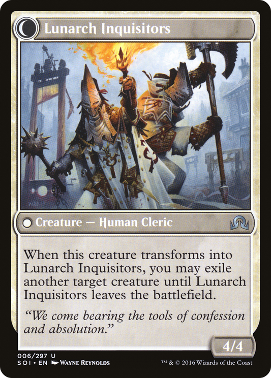 Avacynian Missionaries // Lunarch Inquisitors (SOI-006) - Shadows over Innistrad: (Double Faced Transform) Foil