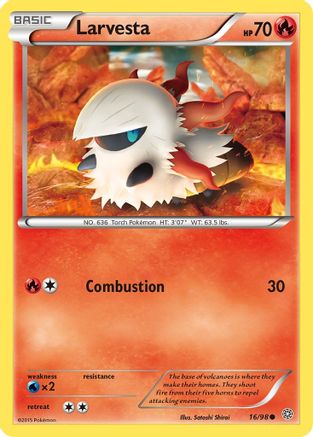 Larvesta 016 - XY  Ancient Origins Reverse Holofoil - Common