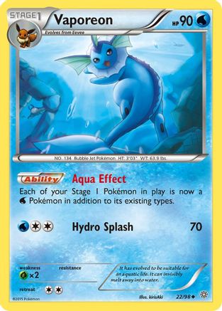 Vaporeon 22/98 - Ancient Origins Reverse Holofoil