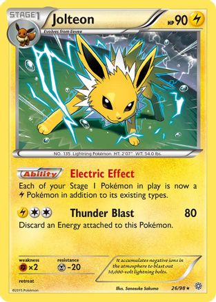 Jolteon 026/98 - XY  Ancient Origins Holofoil - Holo Rare