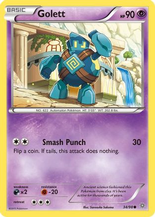 Golett 034/98 - XY  Ancient Origins Reverse Holofoil - Common