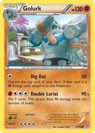 Golurk (41) 041/98 - XY  Ancient Origins Reverse Holofoil - Common