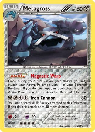 Metagross (49/98) - XY  Ancient Origins Reverse Holofoil - Rare
