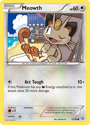 Meowth (61/98) - XY  Ancient Origins  - Common