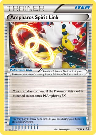 Ampharos Spirit Link - 070/98 - XY  Ancient Origins Normal - Uncommon