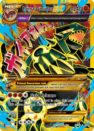 Primal Groudon EX (Shiny Full Art) 097/98 - XY  Ancient Origins Holofoil - Ultra Rare