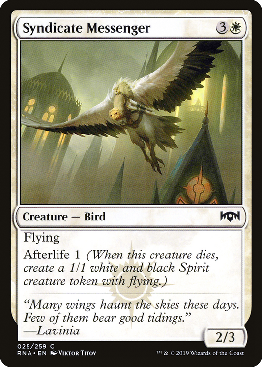 Syndicate Messenger (RNA-025) - Ravnica Allegiance Foil