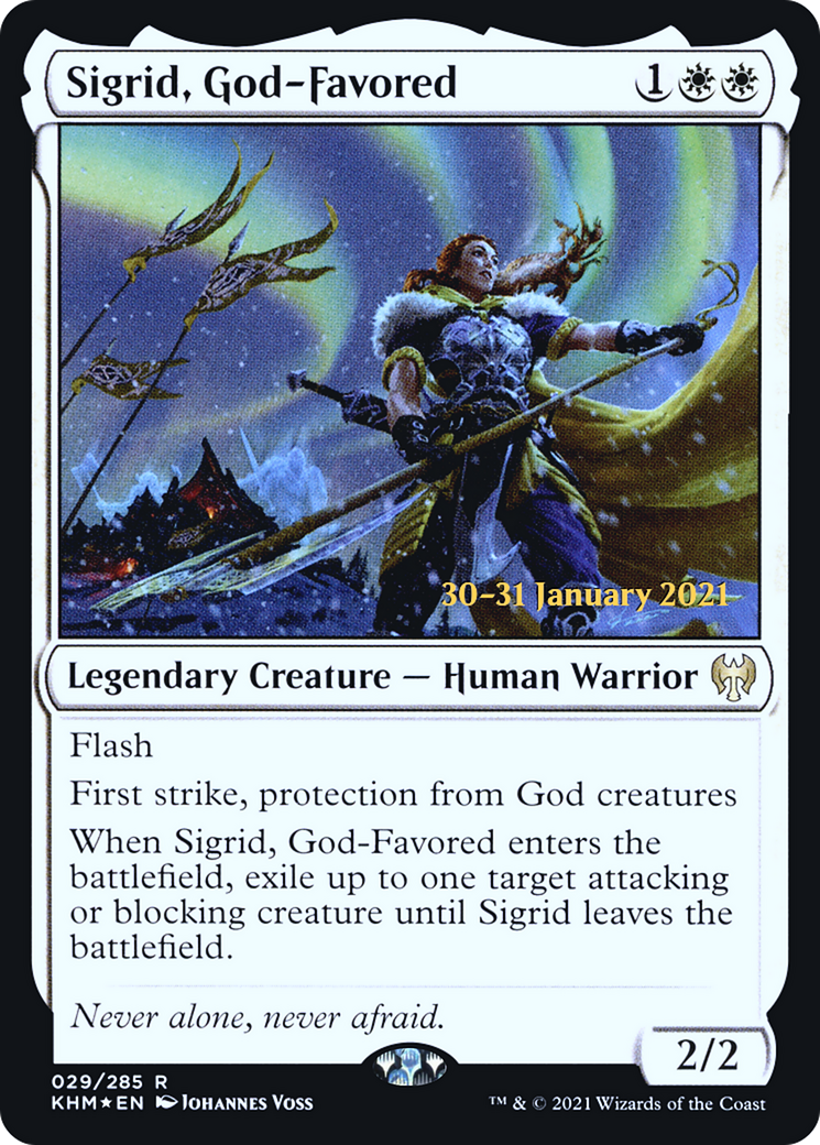 Sigrid, God-Favored (PKHM-29S) - Kaldheim Promos Foil