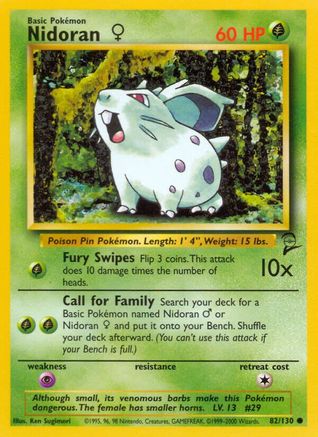 Nidoran F - 082/130 - Base Set 2 Normal