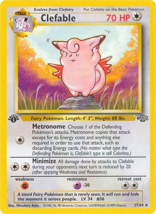 Clefable 017/064 - Jungle 1st Edition - Rare