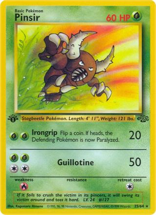 Pinsir 025/064 - Jungle 1st Edition - Rare