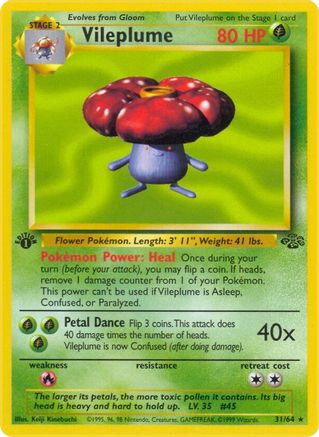 Vileplume 31/64 - Jungle 1st Edition