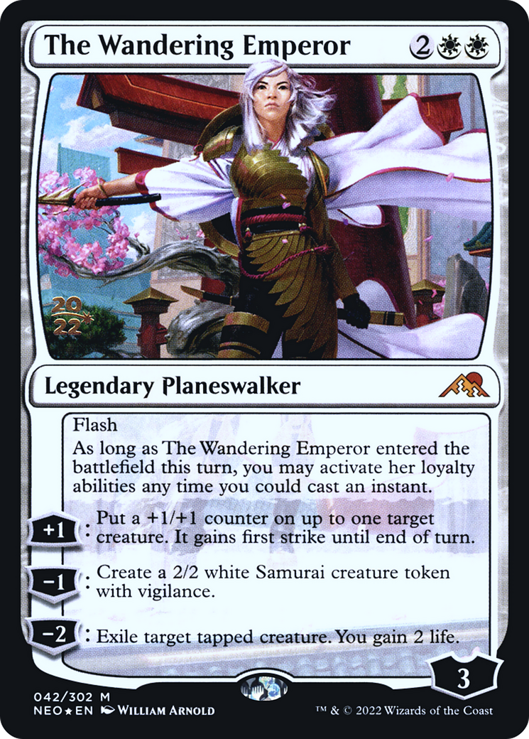 The Wandering Emperor (PNEO-42S) - Kamigawa: Neon Dynasty Promos Foil