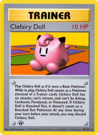 Clefairy Doll 070/102 - Base Set Shadowless 1st Edition - Rare