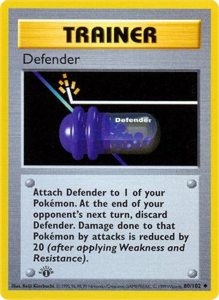 Defender 080/102 - Base Set Shadowless 1st Edition - Uncommon
