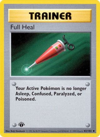 Full Heal 082/102 - Base Set Shadowless 1st Edition - Uncommon