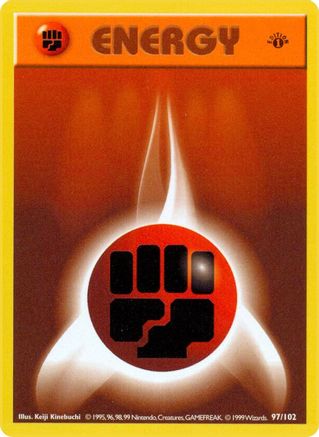 Fighting Energy 097/102 - Base Set Shadowless 1st Edition - Common