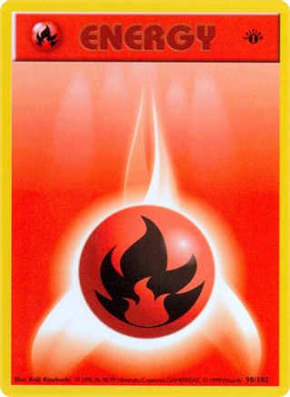Fire Energy 098/102 - Base Set Shadowless 1st Edition - Common