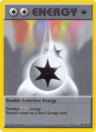 Double Colorless Energy 096/102 - Base Set Shadowless 1st Edition - Uncommon