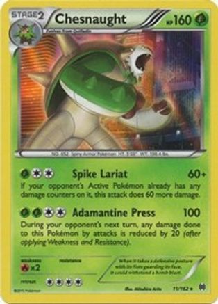 Chesnaught 011/162 - XY  BREAKthrough Reverse Holofoil - Holo Rare