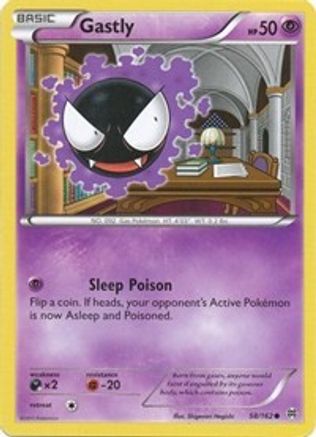 Gastly 058/162 - XY  BREAKthrough Reverse Holofoil - Common