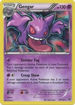 Gengar 060/162 - XY  BREAKthrough Reverse Holofoil - Holo Rare