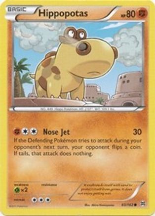 Hippopotas 083 - XY  BREAKthrough Reverse Holofoil - Common