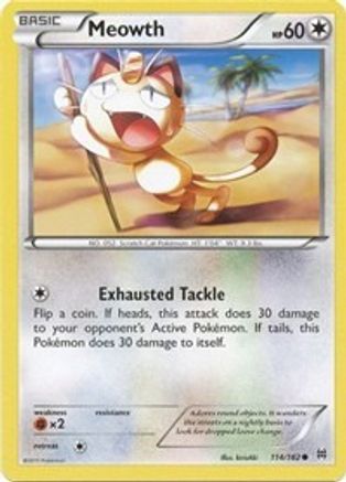 Meowth (114/162) - XY  BREAKthrough Reverse Holofoil - Common