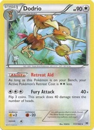 Dodrio 117/162 - XY  BREAKthrough Reverse Holofoil - Rare