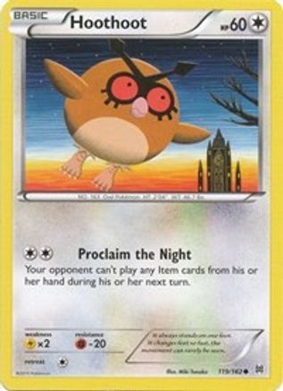 Hoothoot - 119/162 - XY  BREAKthrough Reverse Holofoil